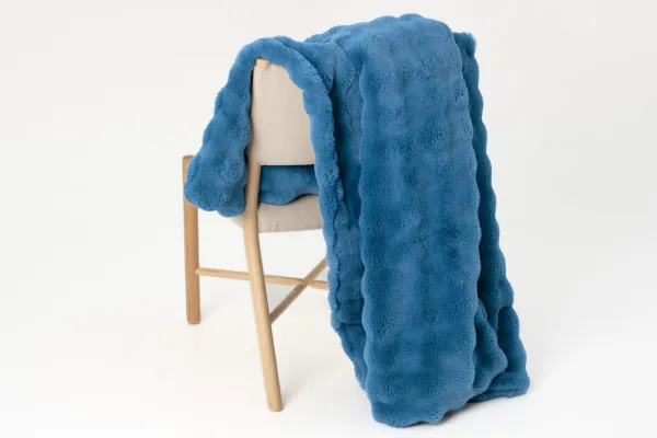 Sculpted Faux Fur Throw Blanket