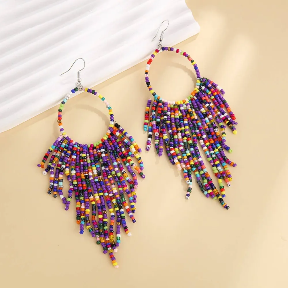 Textured Tassel Vintage Earrings