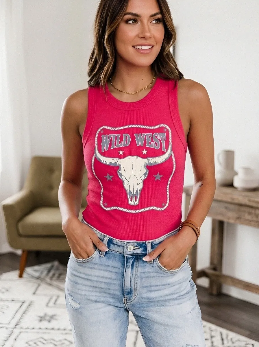 Wild West Bull Tank Top
