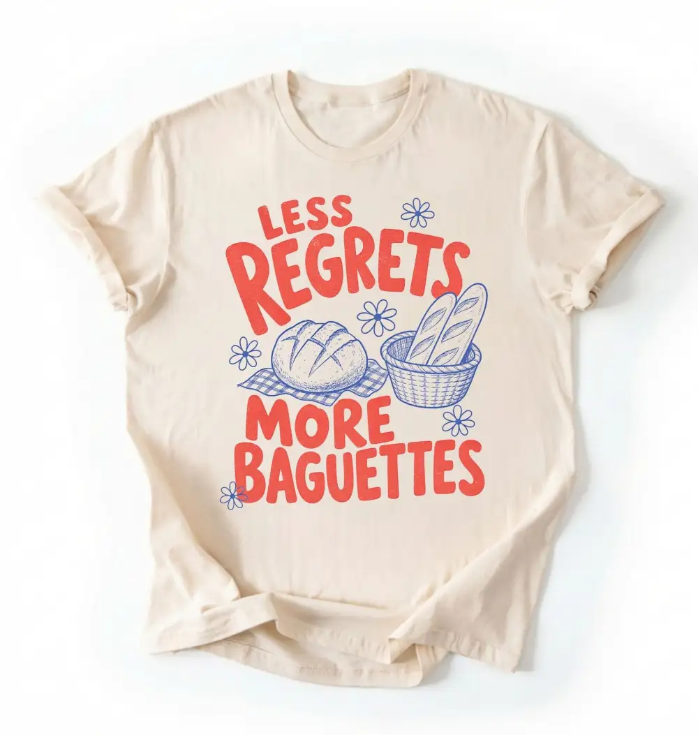 Baguette Baking Graphic Cotton Tee
