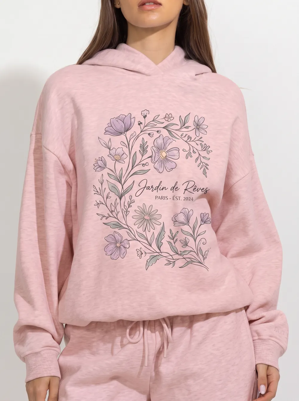 Women's Paris Floral Jardin de Rêves Printed Hoodie