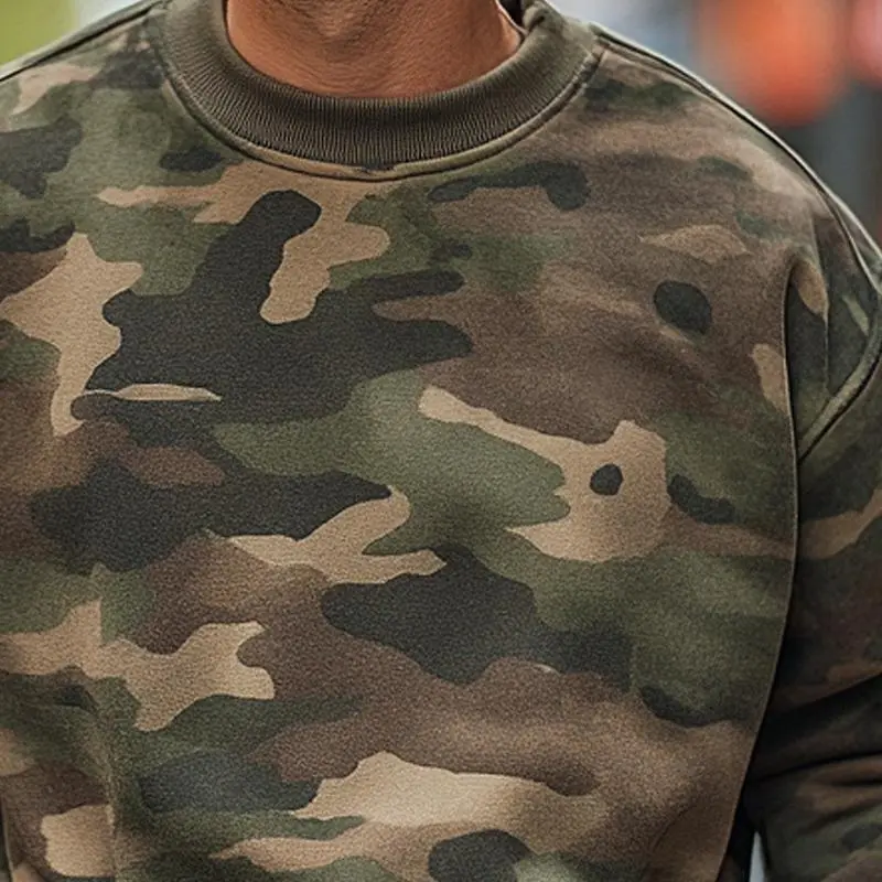 Textured Easy Camo Sweatshirt