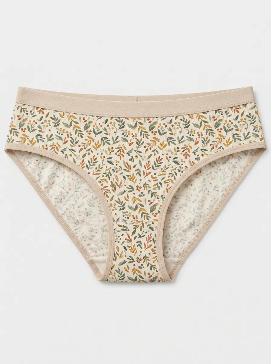 Women's Everyday Briefs with Botanical Floral Detail