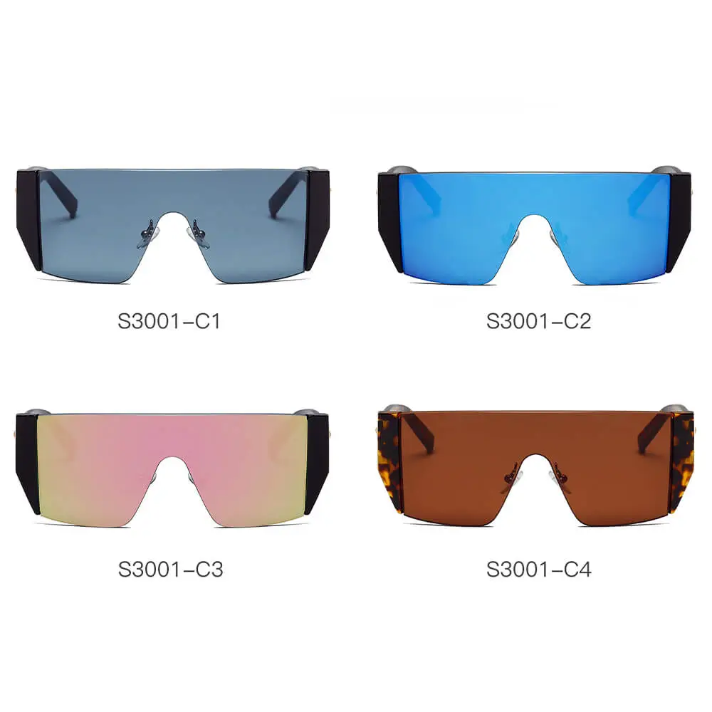 Marble Square Round Frame Sunglasses