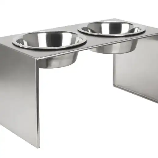 Raised Double Streamlined Versatile Pet Bowl