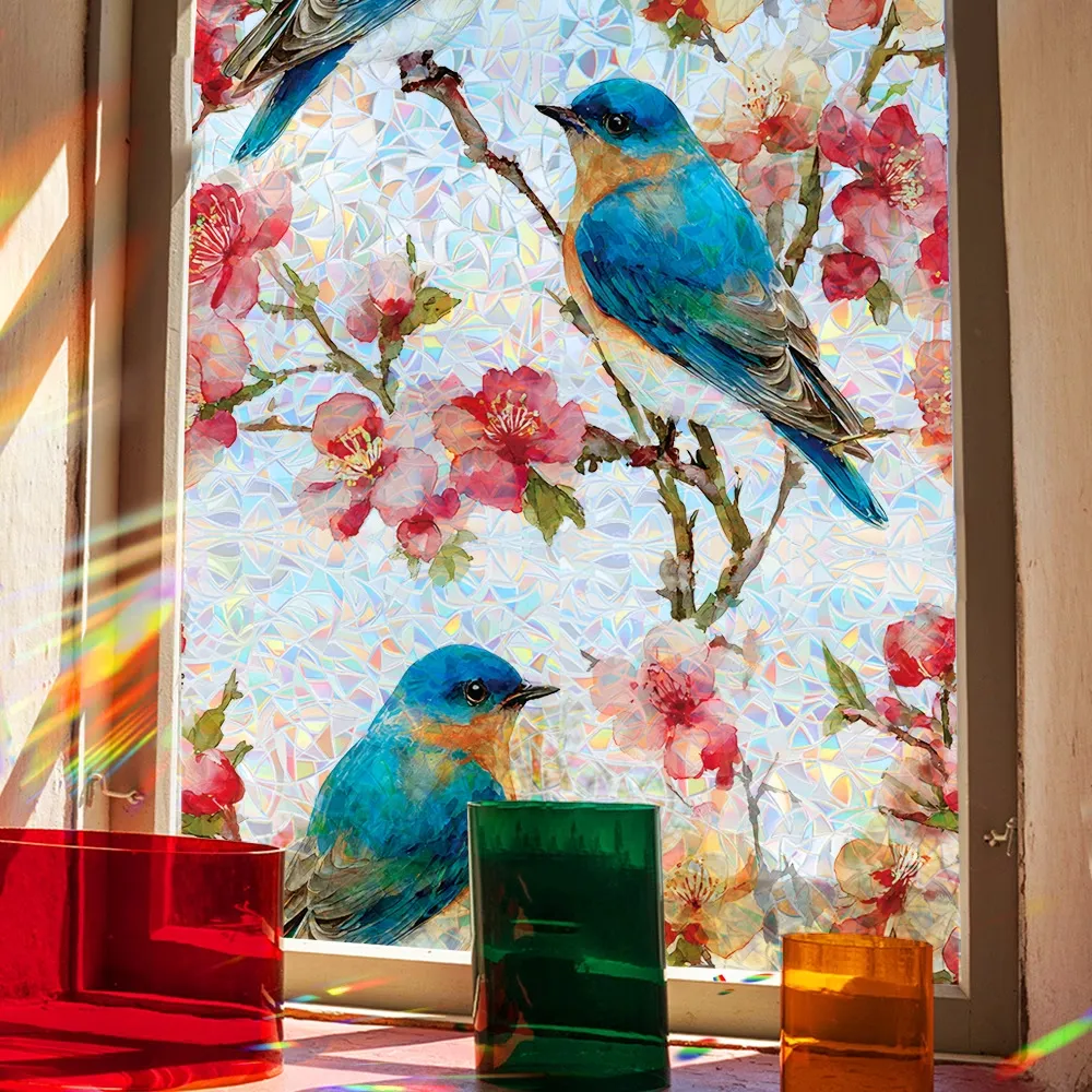Rainbow Effect Bird Sticker
