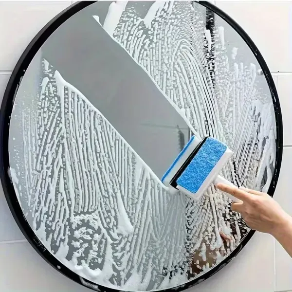 2-in-1 Sponge Scrubber & Squeegee Brush