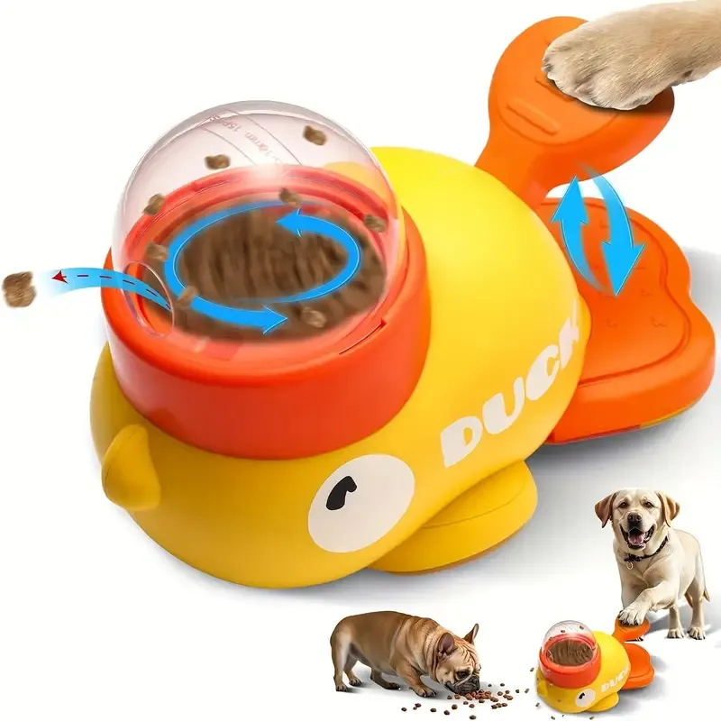 Interactive Push Type Dog Feeding Dispenser Toy