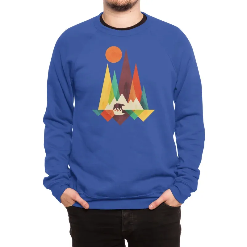 Geometric Mountain Bear Sweatshirt