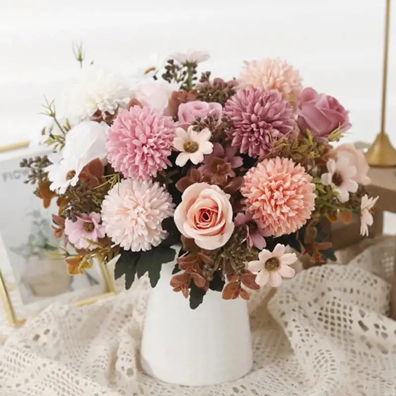 Everyday Floral Artificial Round Decorative Botanical Accent