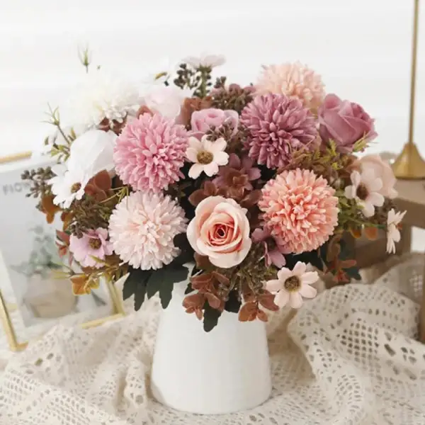 Everyday Floral Artificial Round Decorative Botanical Accent