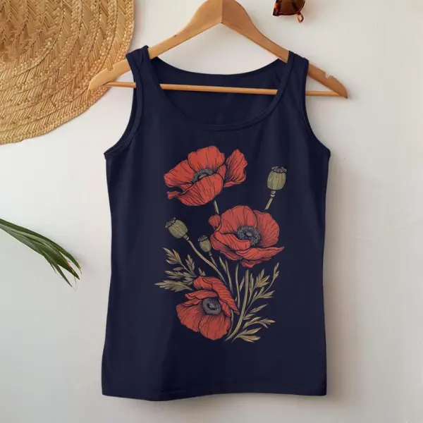 Vintage Floral Women Tank Top