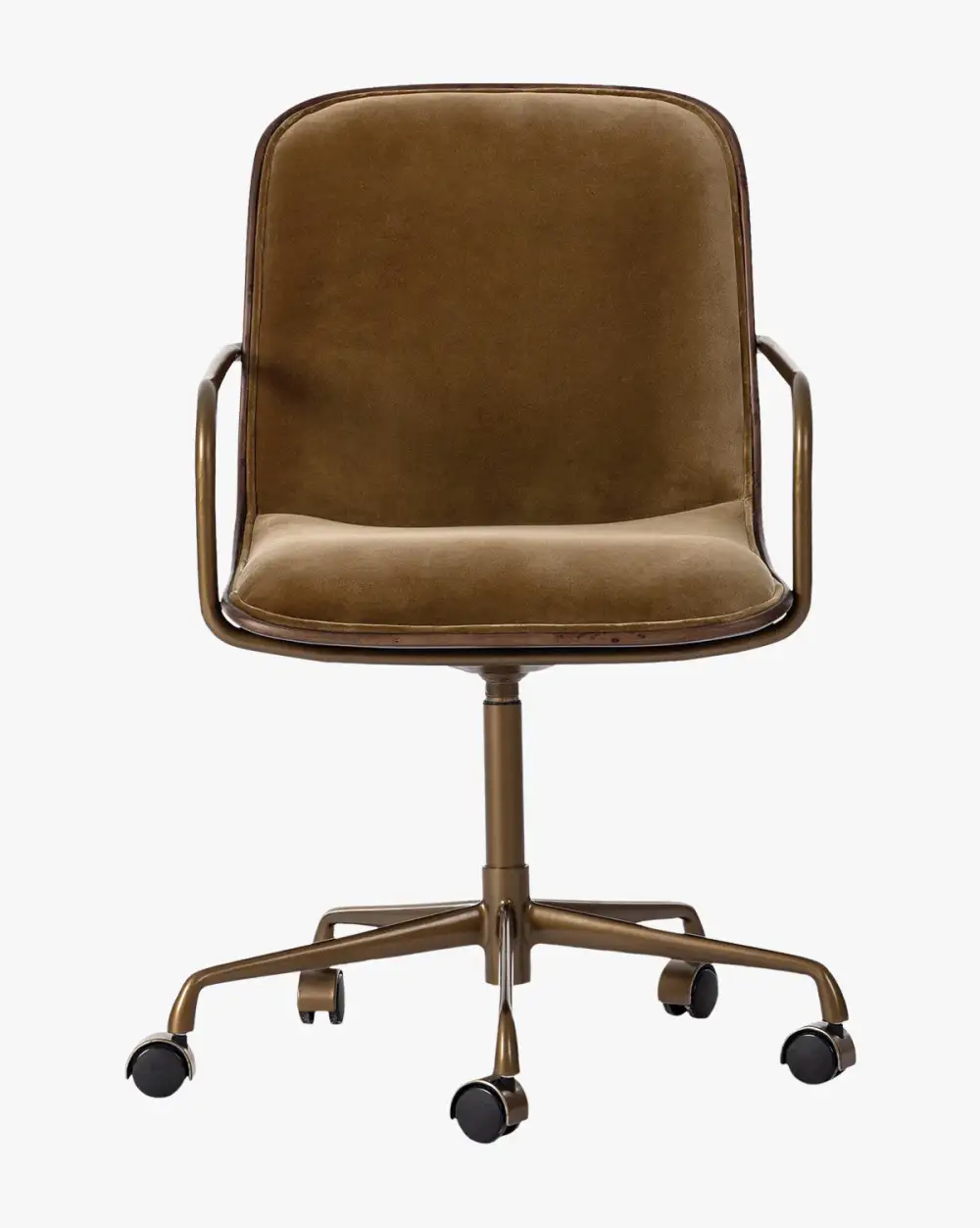 Sculptural Velvet Desk Chair
