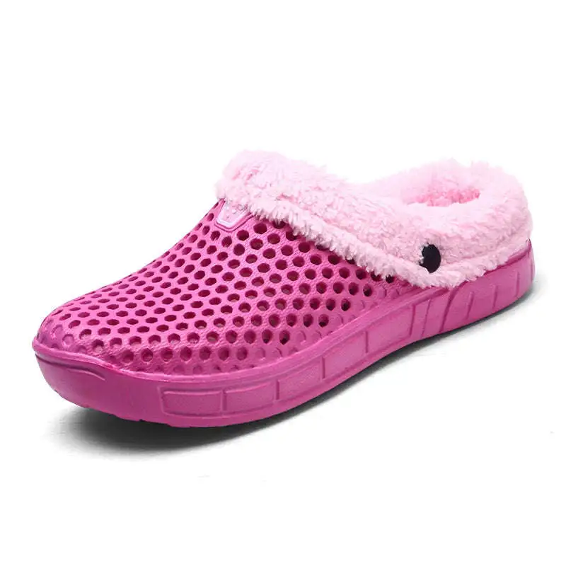Simple Fleece Lined Slip On Slippers
