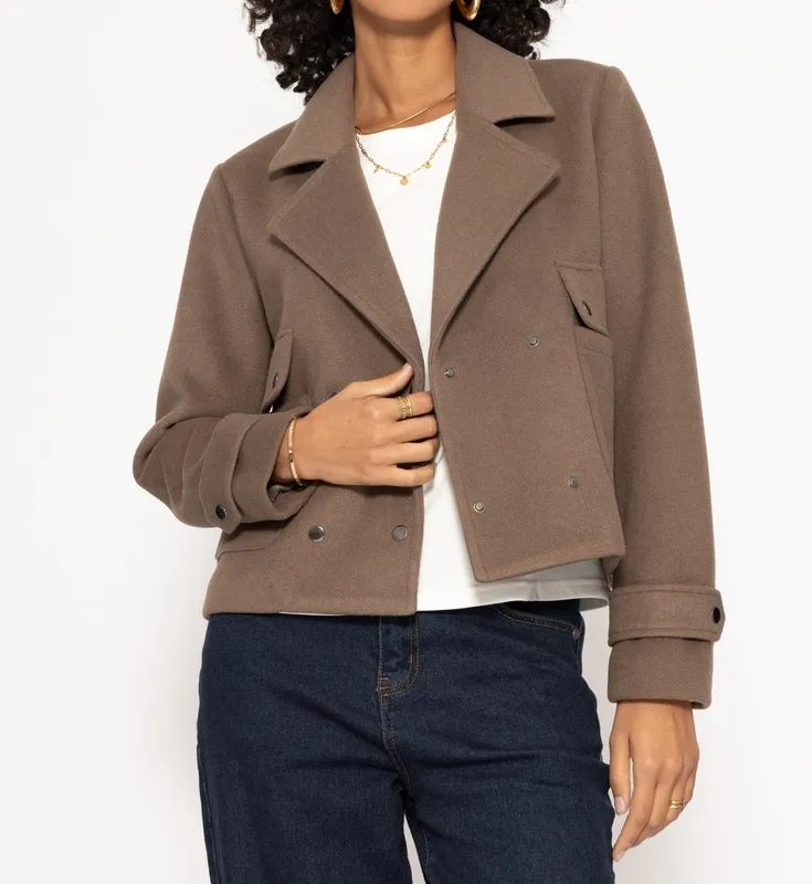 Taupe Collar Everyday Jacket