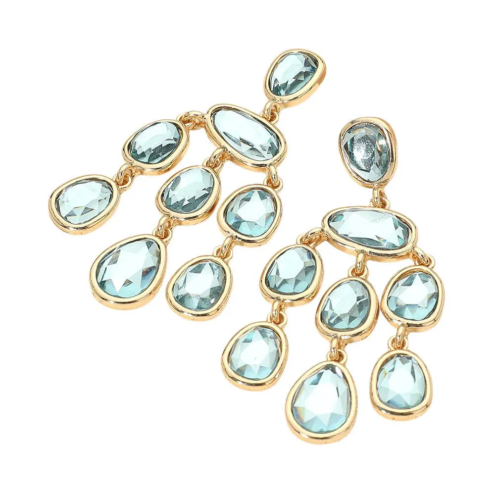 Crystal-Look Chandelier Earrings