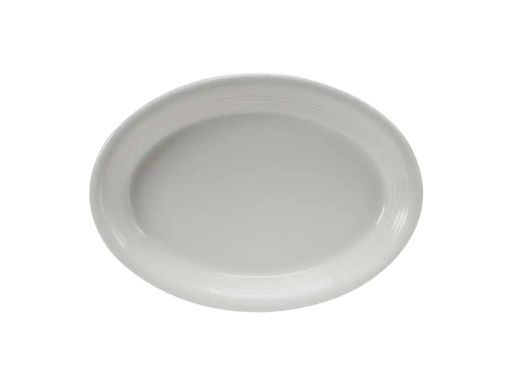 Concentric Pattern Oval Service Platter