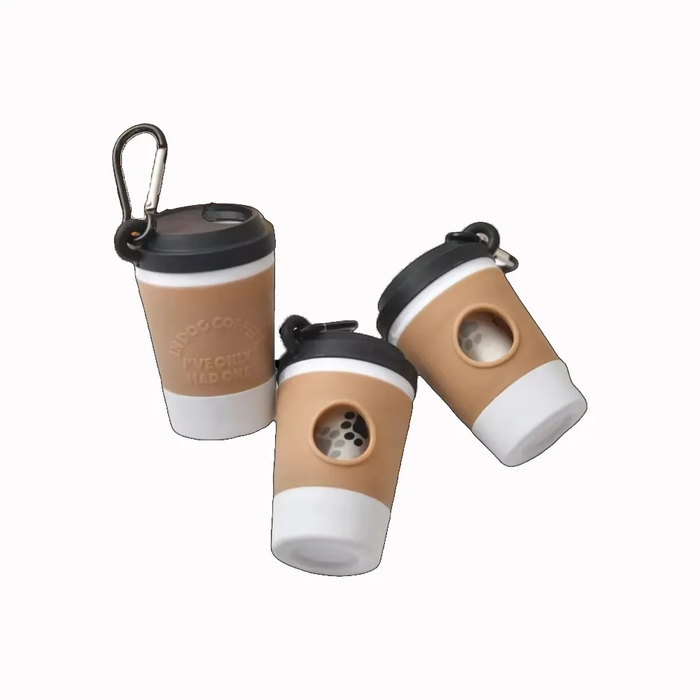 Coffee Cup Design Dog Poop Bag Holder