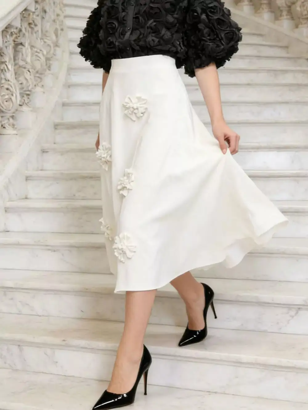 Embellished Midi Skirt