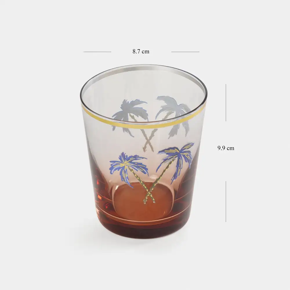 Multicolor Printed Drinking Glass Set