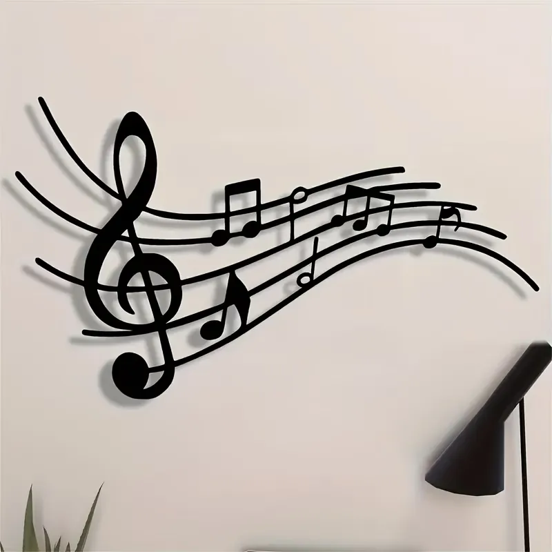 Metal Music Note Wall Art