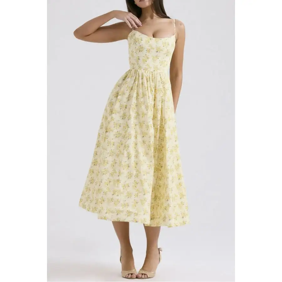 Spaghetti Strap Midi Dress