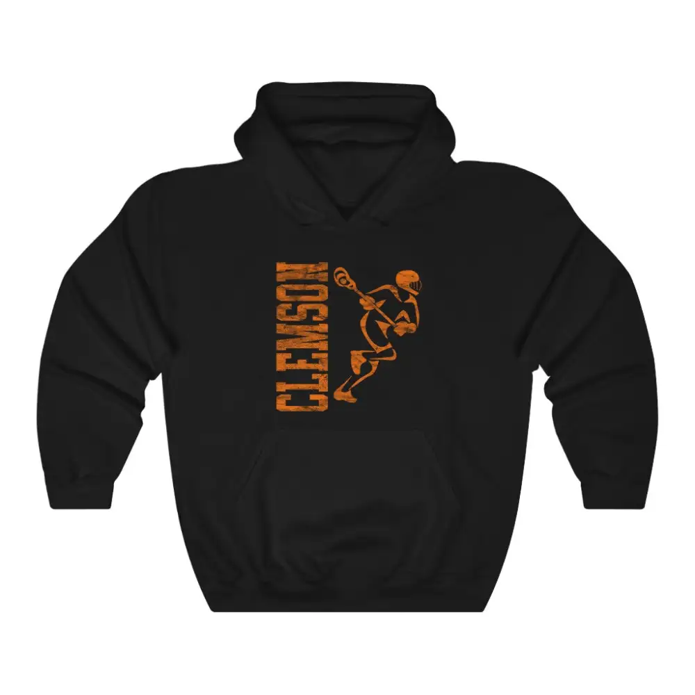 Soft Fleece Vintage Player Lacrosse Graphic Pullover Hoodie