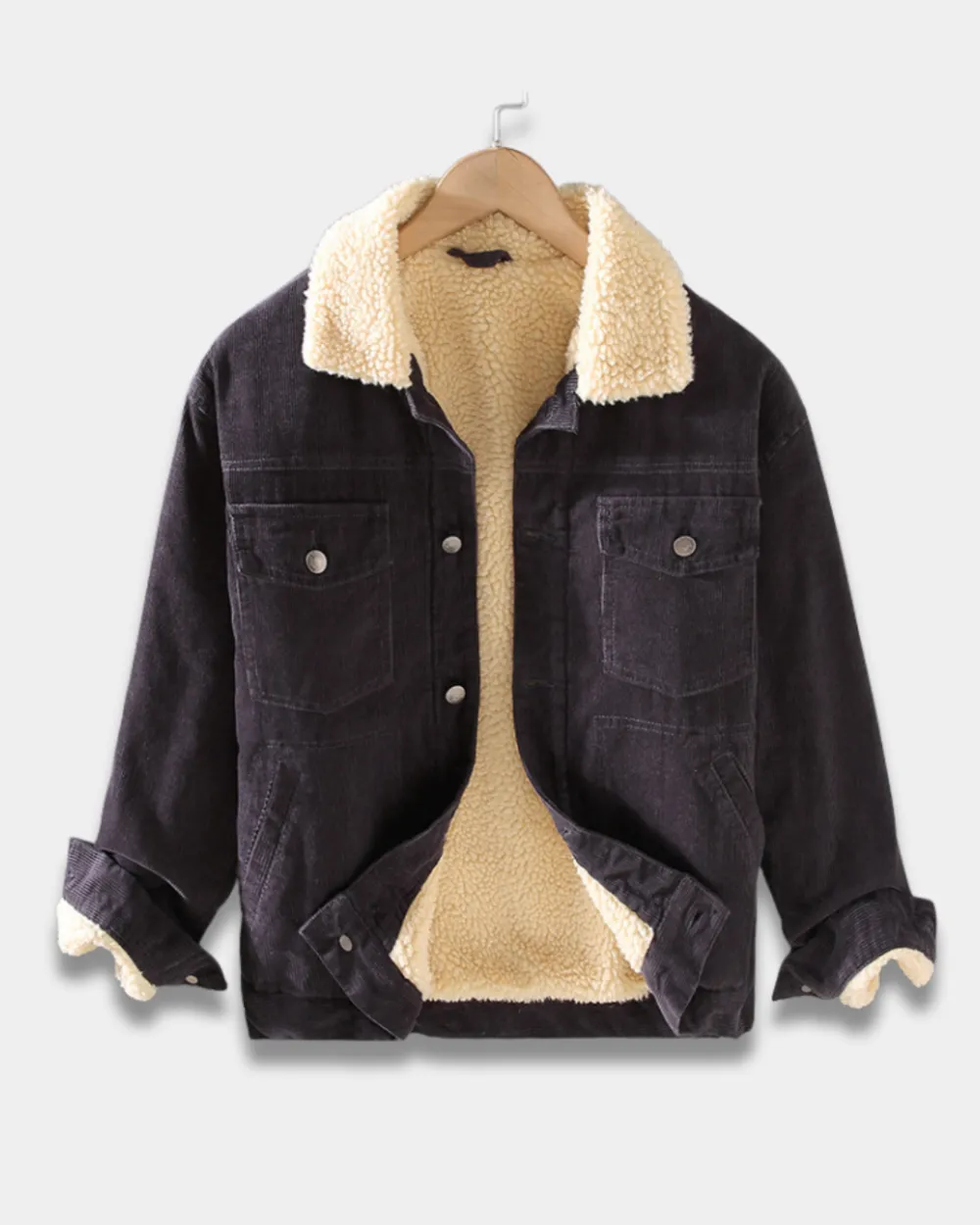 Corduroy Sherpa Collar Jacket
