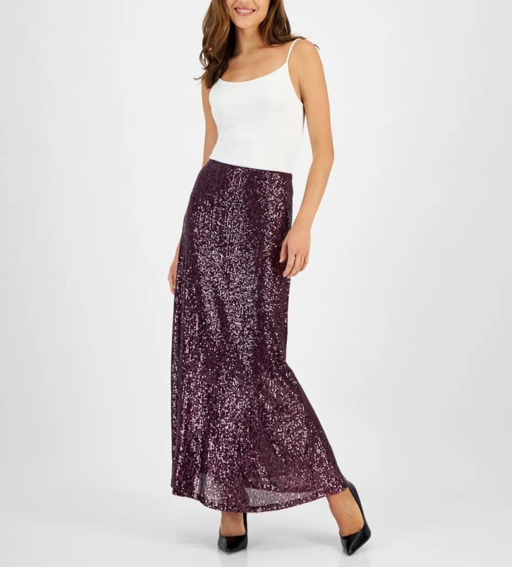 Sequined Lined Skirt