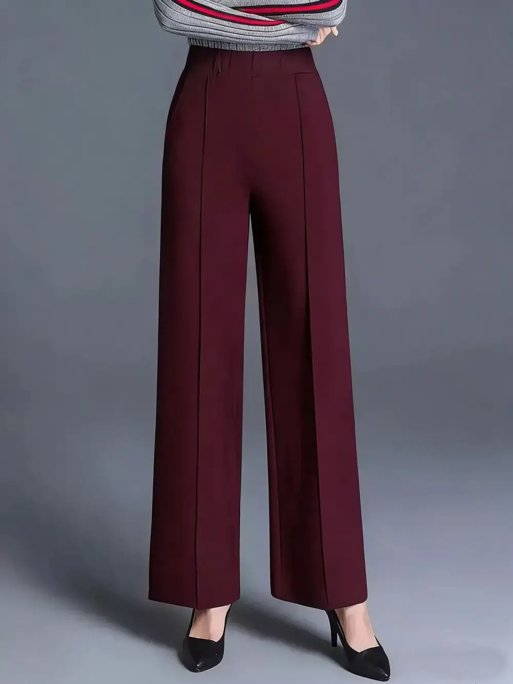 Classic High Waisted Wide Leg Pants