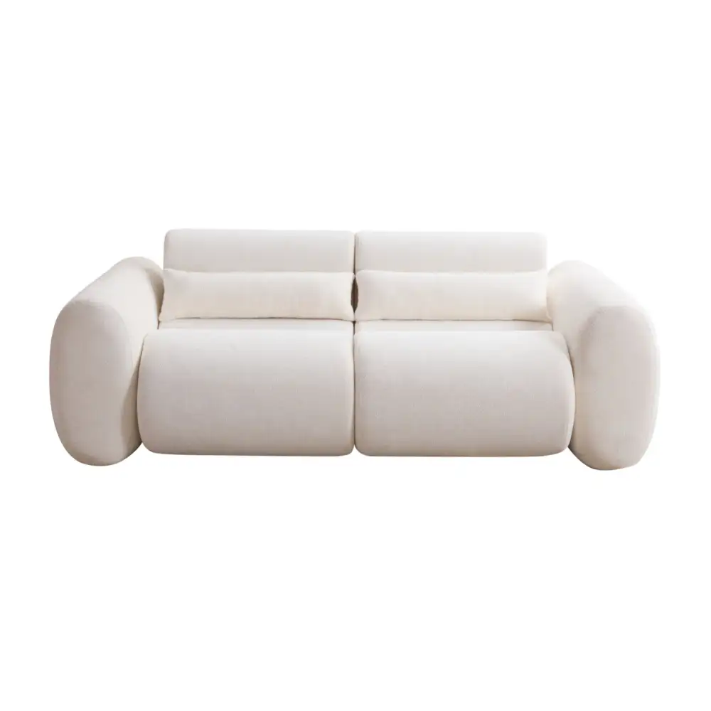 Modern Curved Upholstered Sofa