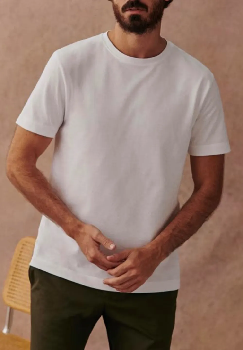 White Plain Crew Neck Everyday Essential T-Shirt