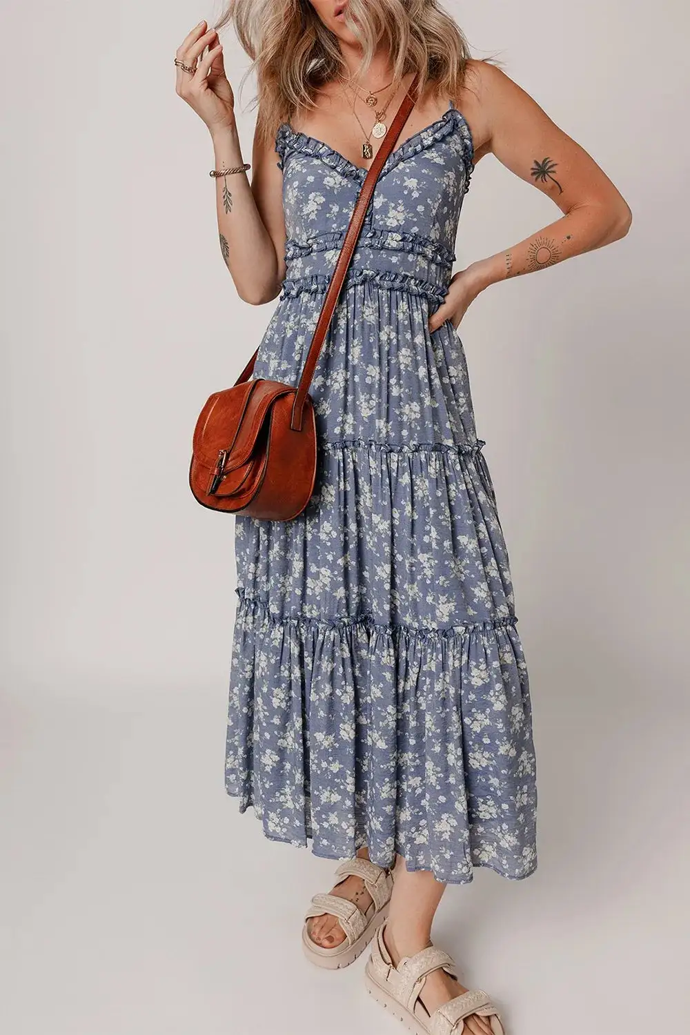 Polished Tie Detail Midi Dress