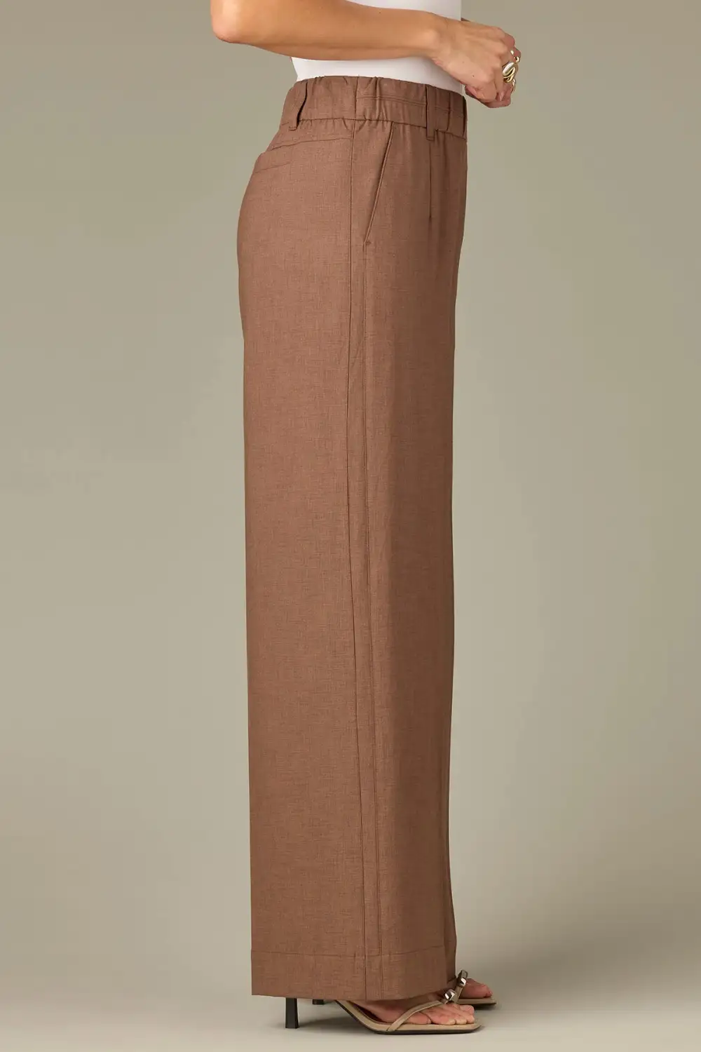 Pull-On Side Seam Tailored Trousers