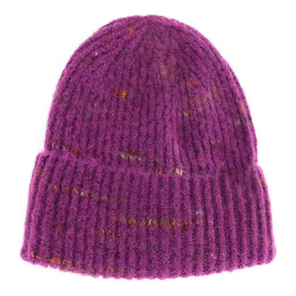 Unisex Marled Knit Cuff Beanie