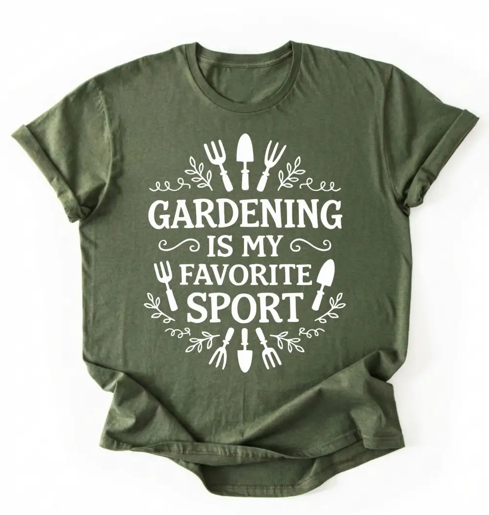 Plant Theme Line Graphic Cotton Tee