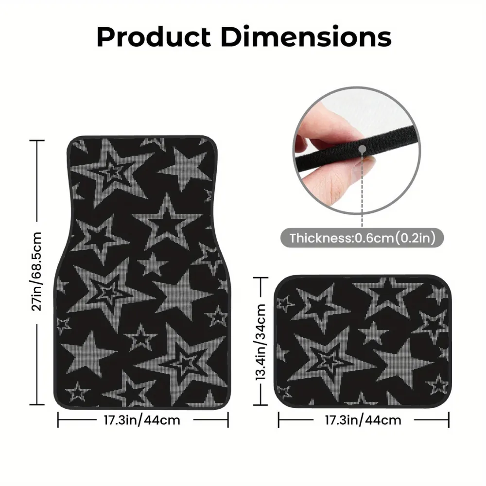 4 Pcs Star Pattern Car Floor Mat