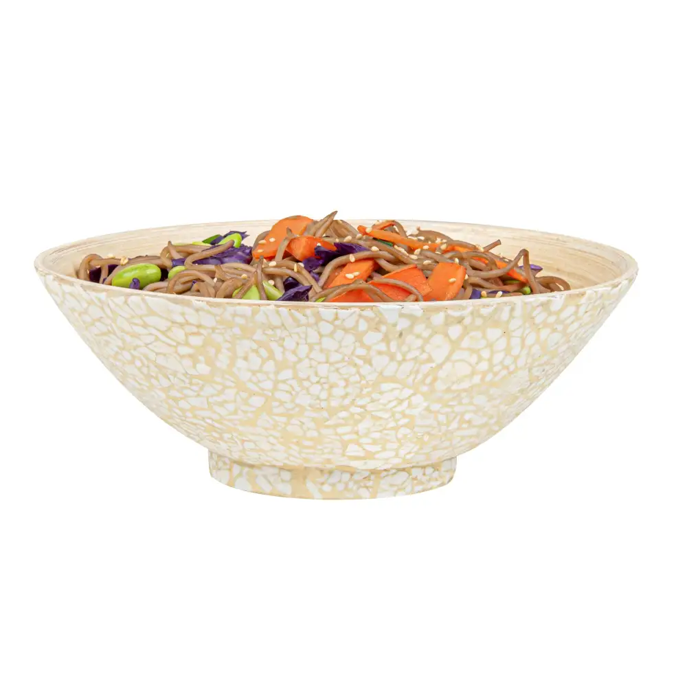 Matte Spun Bamboo Serving Bowl