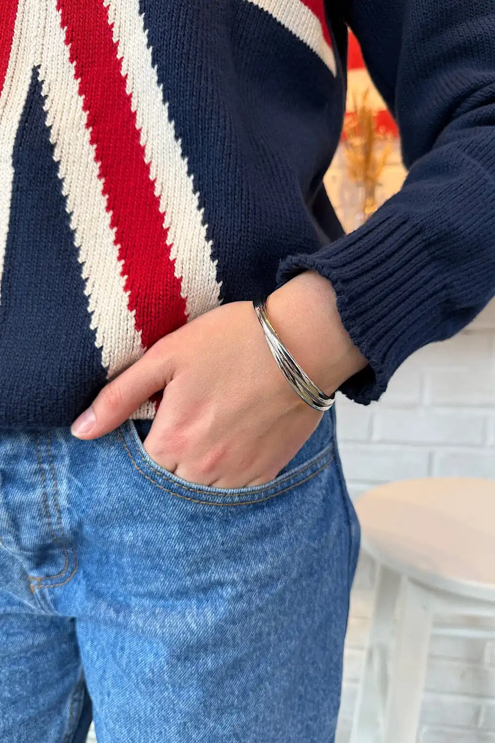 Interlaced Double Ring Bracelet