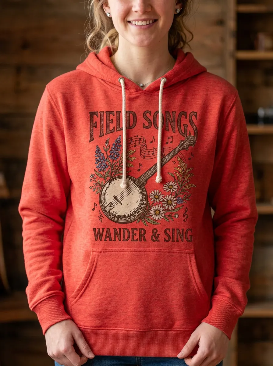 Music-Festival Banjo Country Music Graphic Hoodie