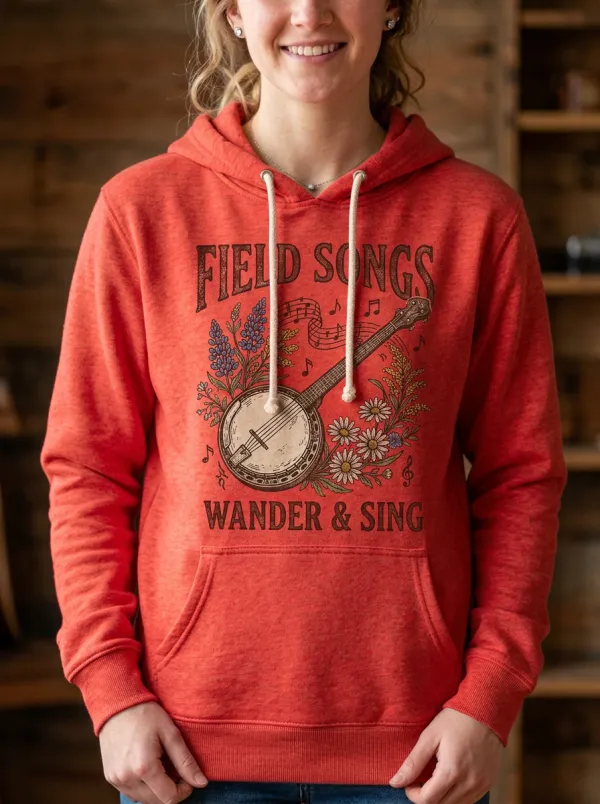 Music-Festival Banjo Country Music Graphic Hoodie