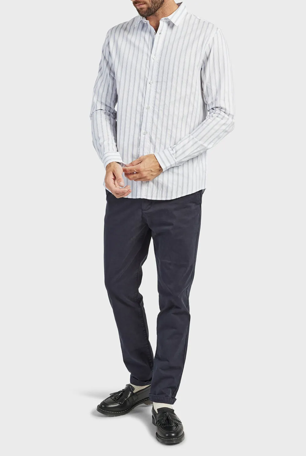 Slim Tapered Stretch Cotton Casual Jogger Pants