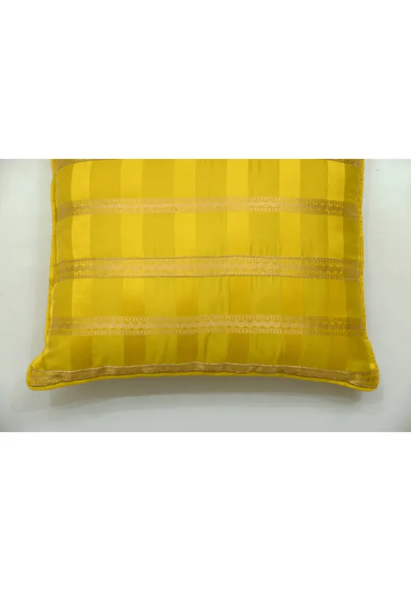 Woven Striped Silk Decorative Cushion Cover