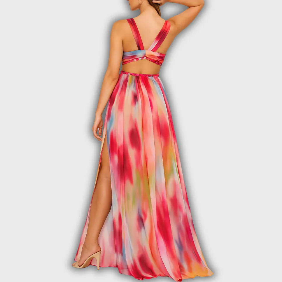 Printed Flowing Maxi Dress