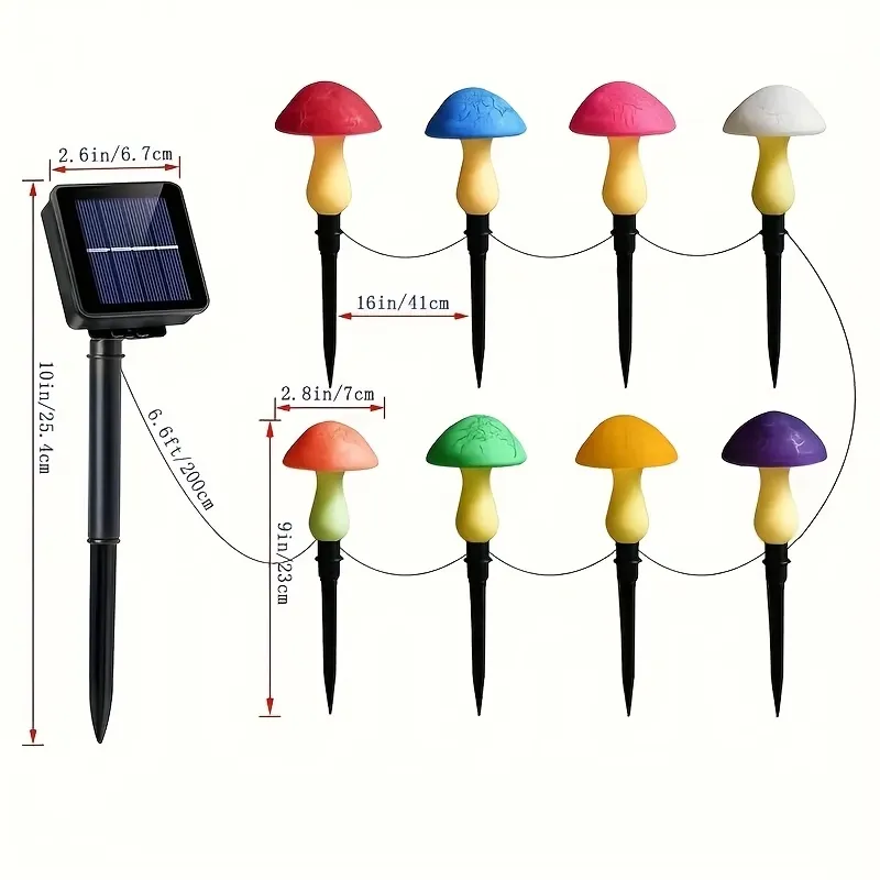 Solar Mushroom Garden Lights