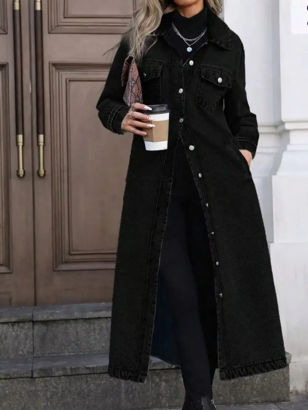 Longline Button-front Jacket