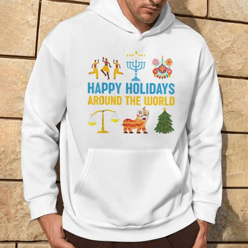 Happy Holidays Around The World Multicultural Celebration Hoodie
