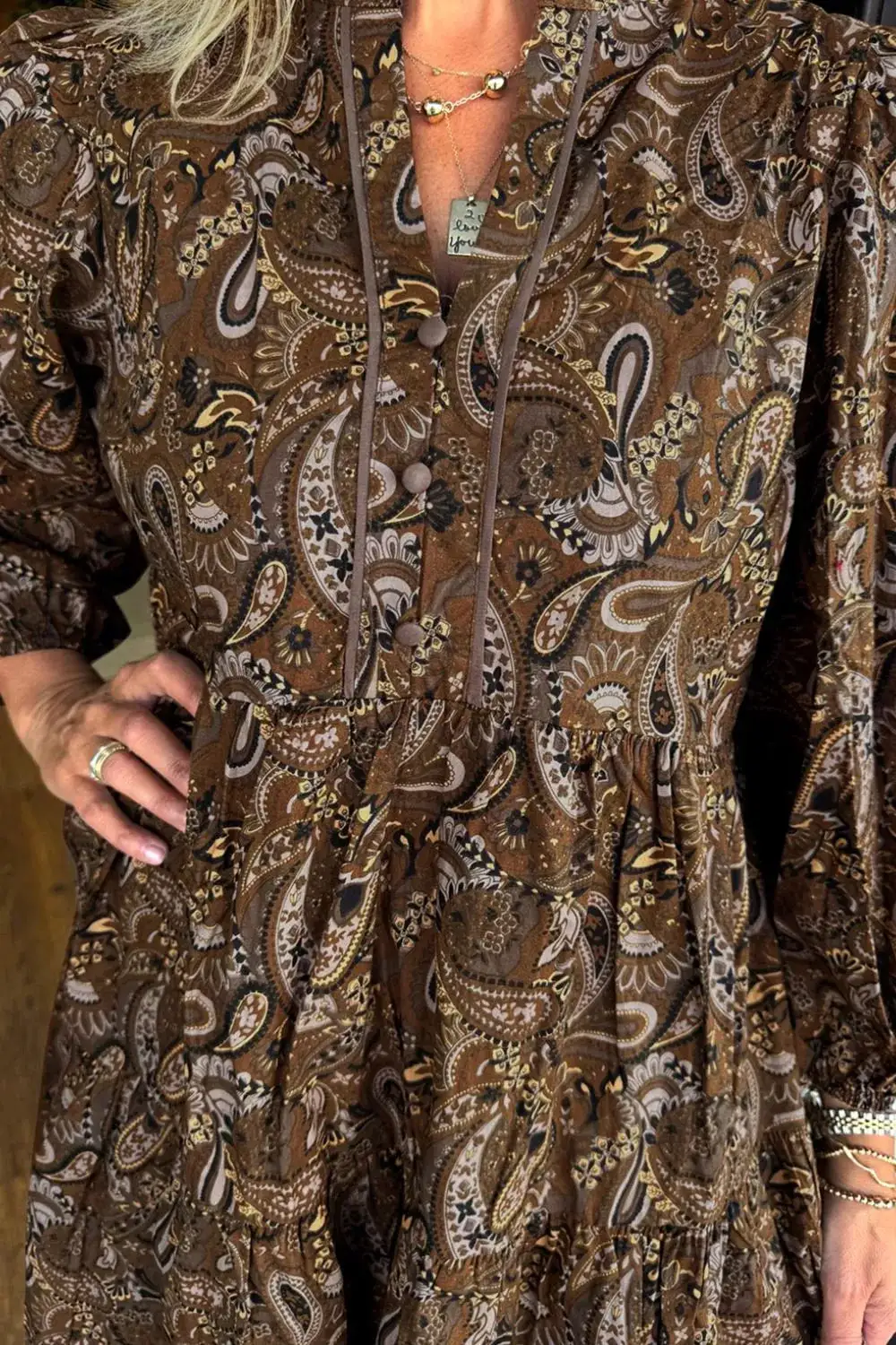 Wearable Cut Paisley Print Mini Dress