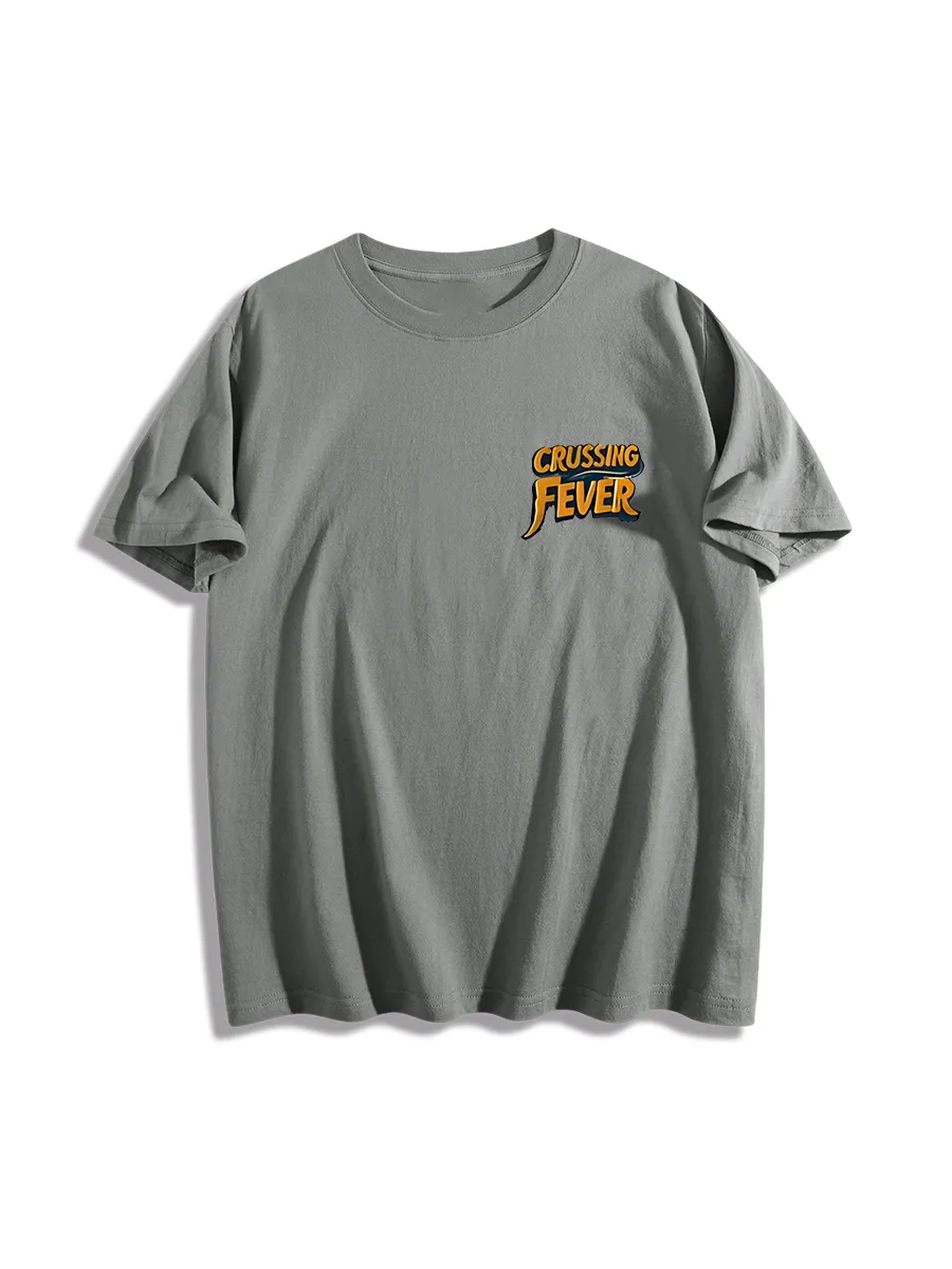 Dual Sided Crossing Fever Graphic T-Shirt