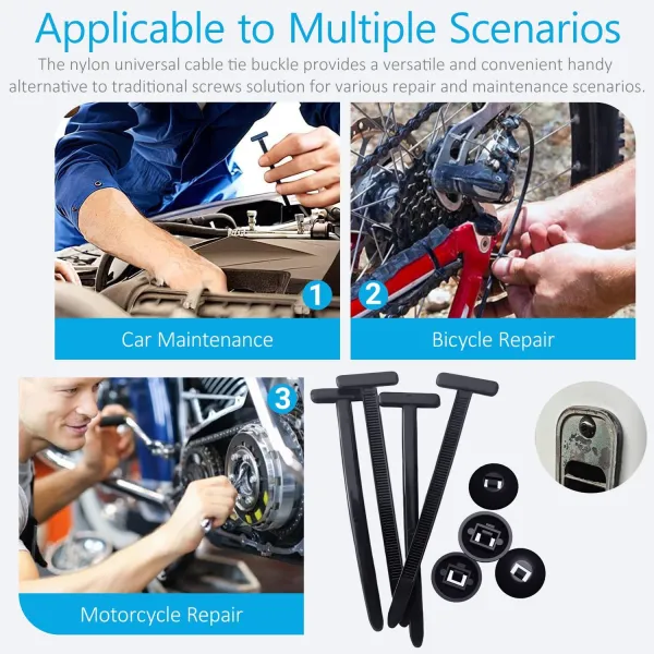 Heavy Duty Automotive Cable Tie Buckle Set